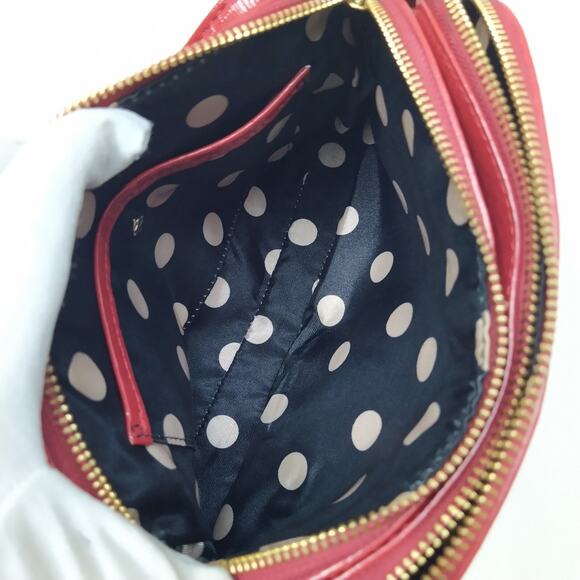 Kate Spade New York Red Patent Leather Zipper Closure Crossbody Bag - Picture 11 of 16